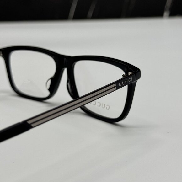 NEW GUCCI GG0696OA 001 GUCCI BLACK SQUARE EYEGLASSES GUCCI - Picture 7 of 10